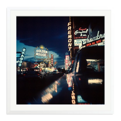 Fremont Street, Las Vegas, 1961 Framed Print White XXL