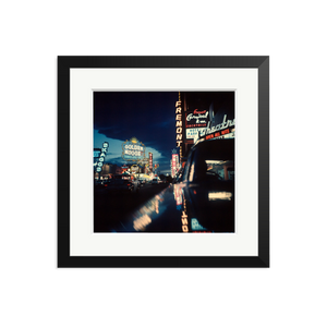 Fremont Street, Las Vegas, 1961 Framed Print Black Medium