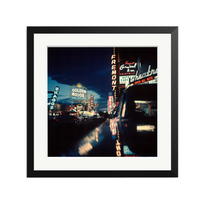 Fremont Street, Las Vegas, 1961 Framed Print Black Large
