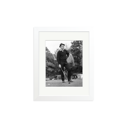 Goldfinger Golf Framed Print White Small