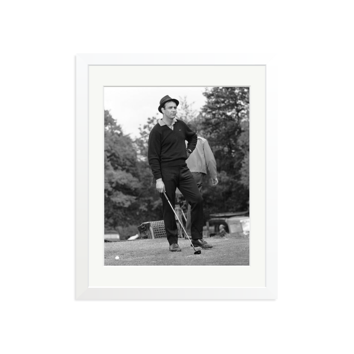 Goldfinger Golf Framed Print White Medium