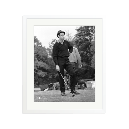 Goldfinger Golf Framed Print White Large