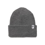 American Trench Merino Cardigan Stitch Beanie - Grey Heather