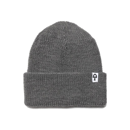 American Trench Merino Cardigan Stitch Beanie Grey Heather
