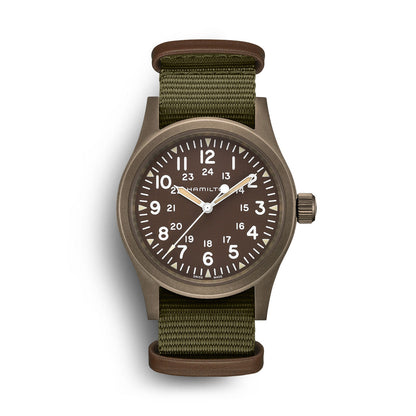 Hamilton Khaki Field Mechanical Watch Military Brown