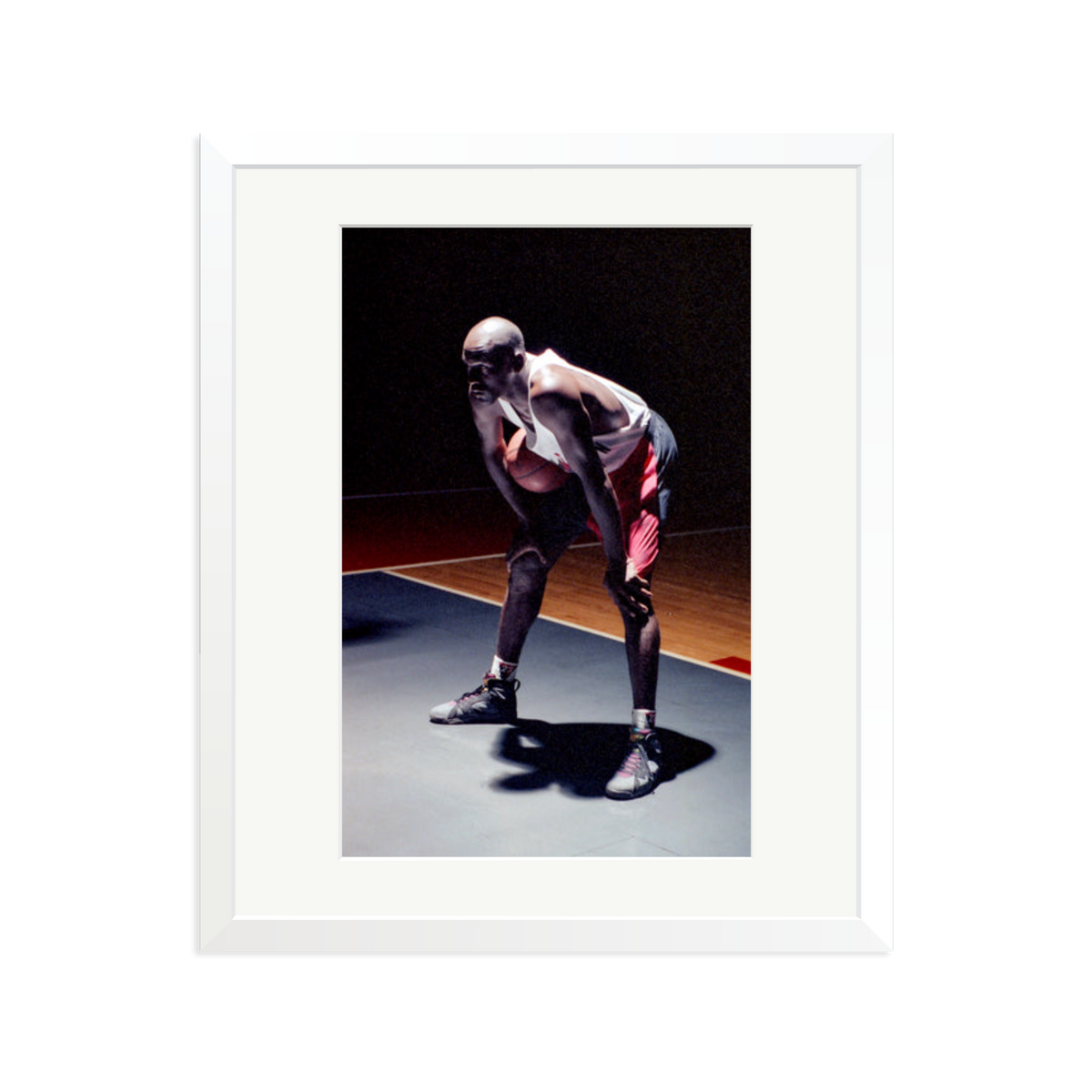 Hare Jordan Framed Print White Large