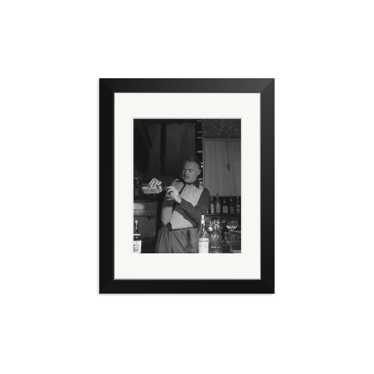 Hemingway Negroni Time Framed Print Black Small
