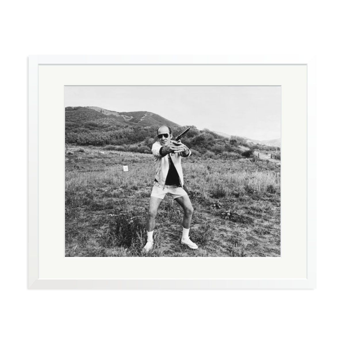 Hunter S. Thompson 1976, Aspen Framed Print White XL