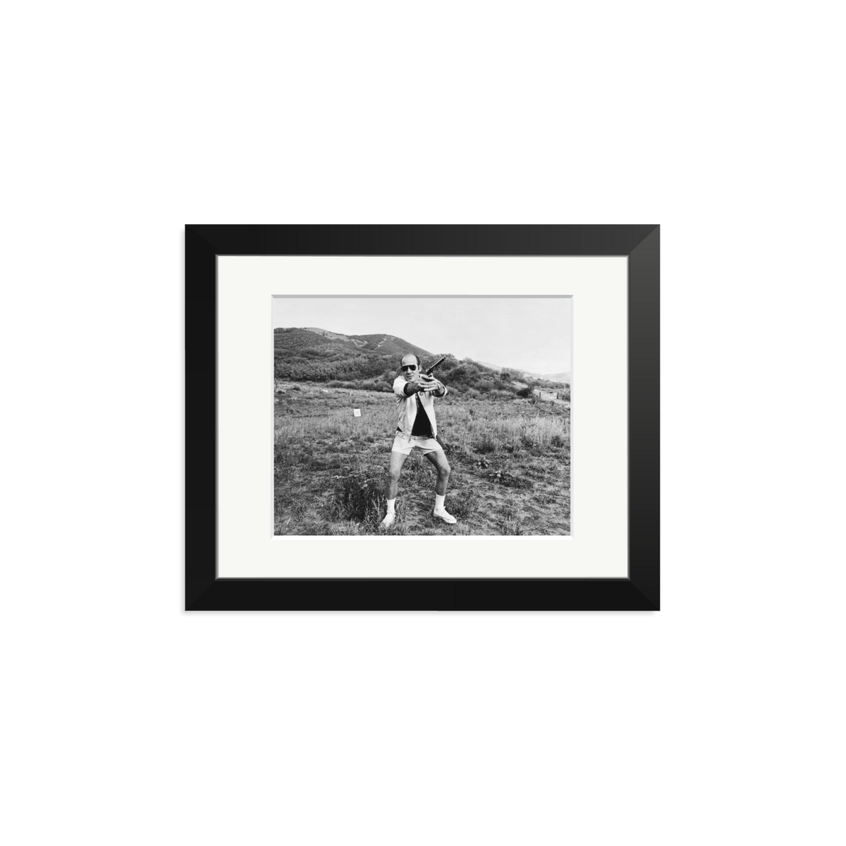Hunter S. Thompson 1976, Aspen Framed Print Black Small