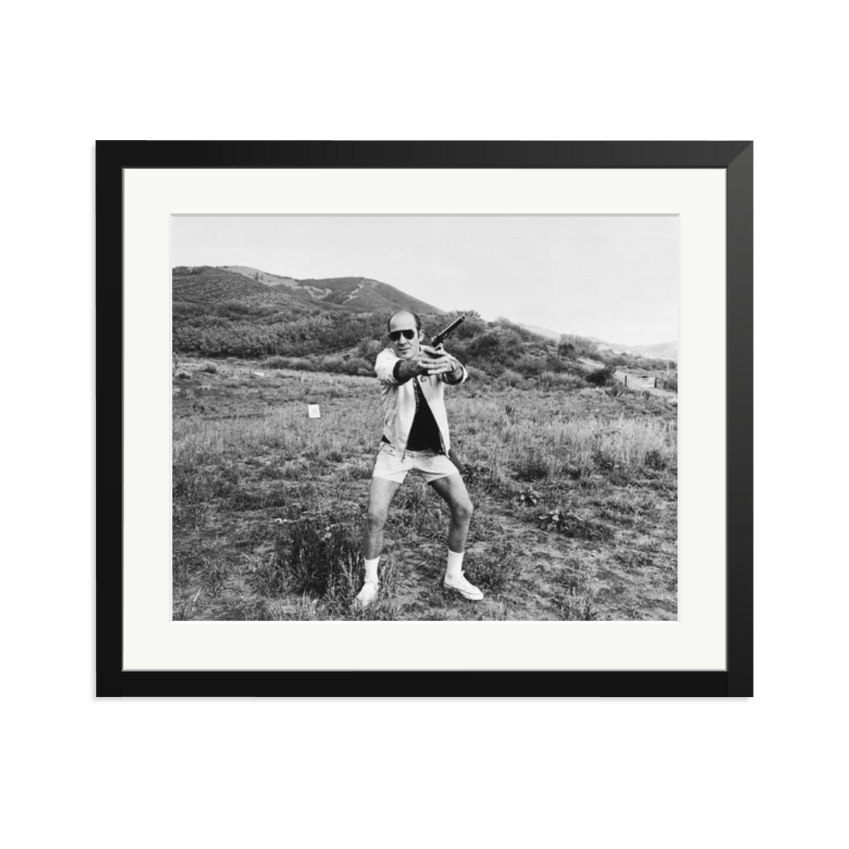 Hunter S. Thompson 1976, Aspen Framed Print Black Large