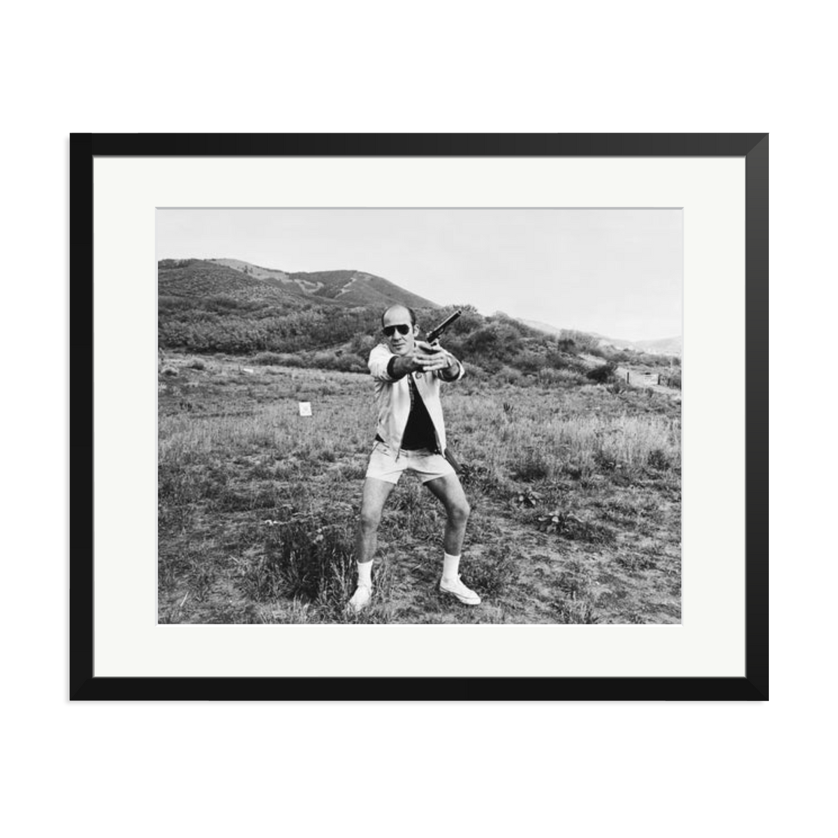 Hunter S. Thompson 1976, Aspen Framed Print Black XL