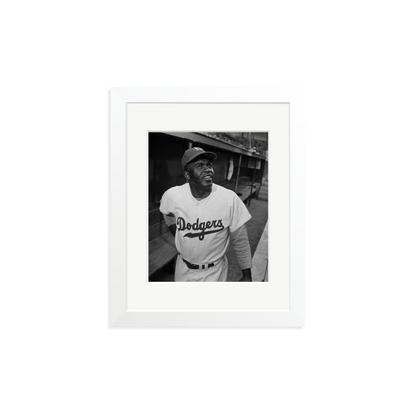 Jackie Robinson 1950 Framed Print White Small