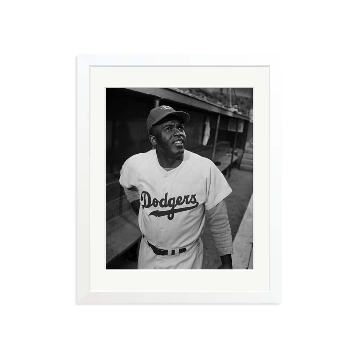 Jackie Robinson 1950 Framed Print White Medium