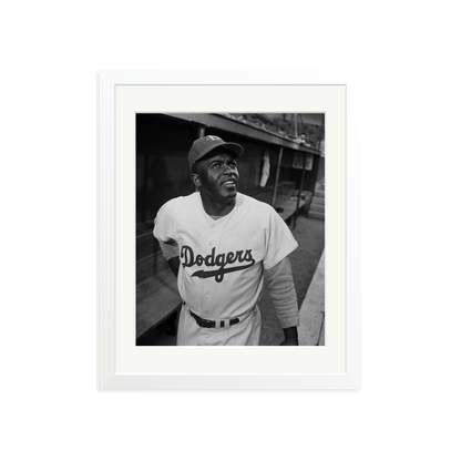 Jackie Robinson 1950 Framed Print White Medium