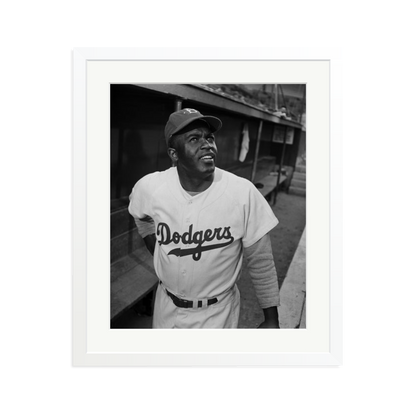 Jackie Robinson 1950 Framed Print White Large