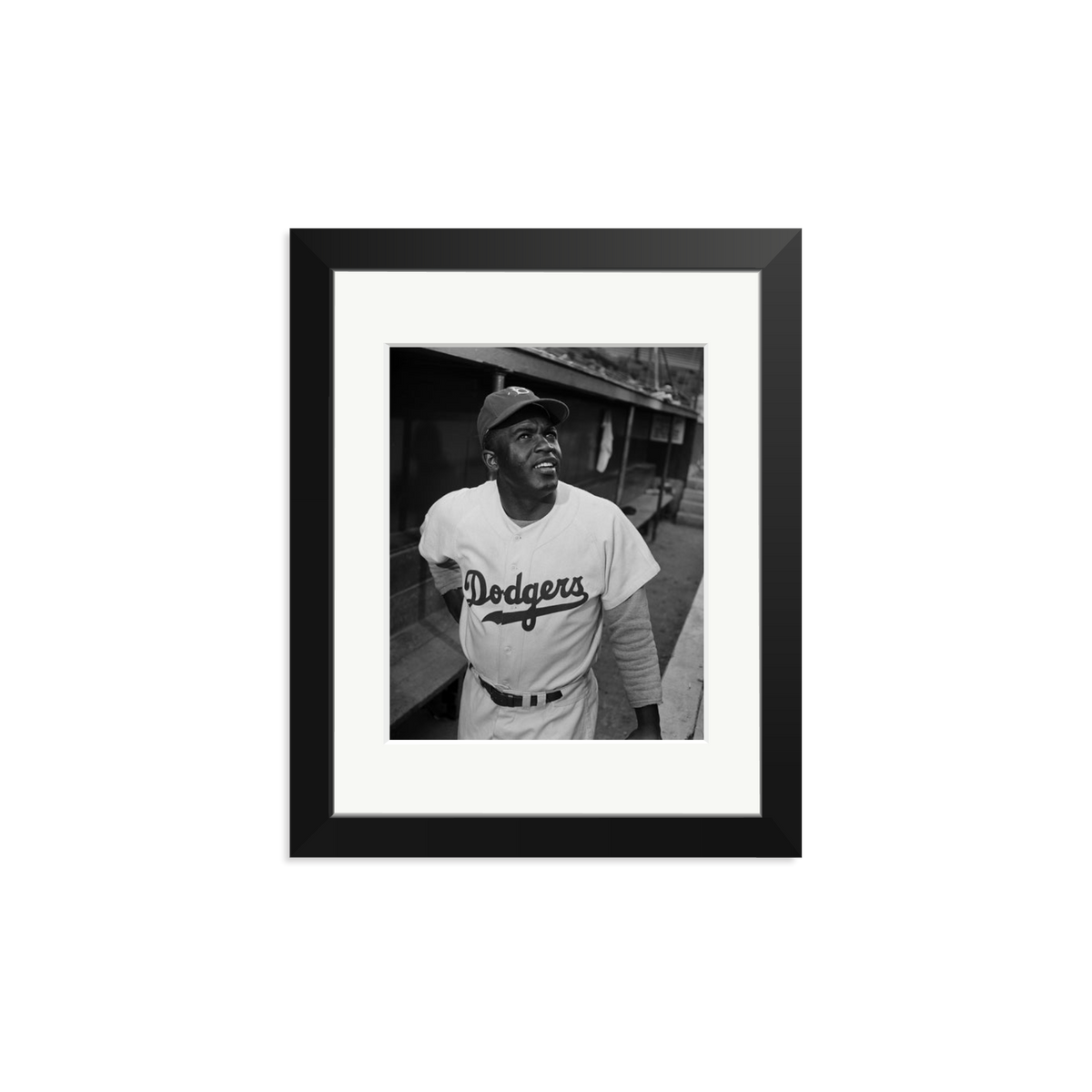 Jackie Robinson 1950 Framed Print Black Small