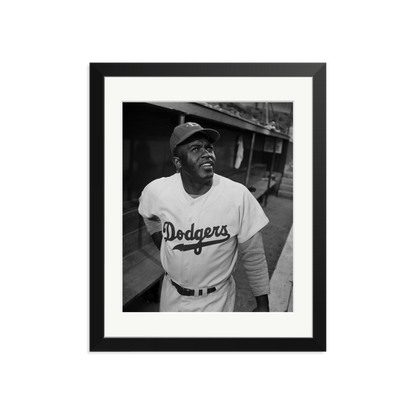 Jackie Robinson 1950 Framed Print Black Medium