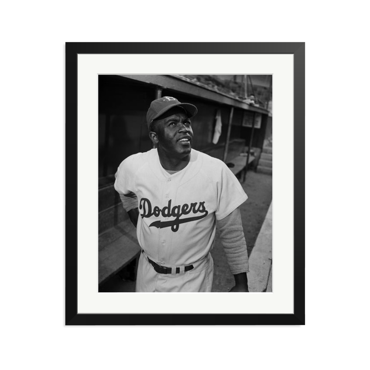 Jackie Robinson 1950 Framed Print Black Large