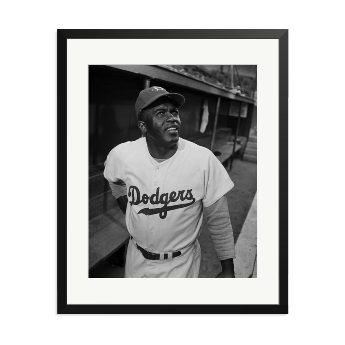 Jackie Robinson 1950 Framed Print Black XL