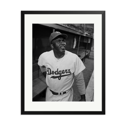 Jackie Robinson 1950 Framed Print Black XL