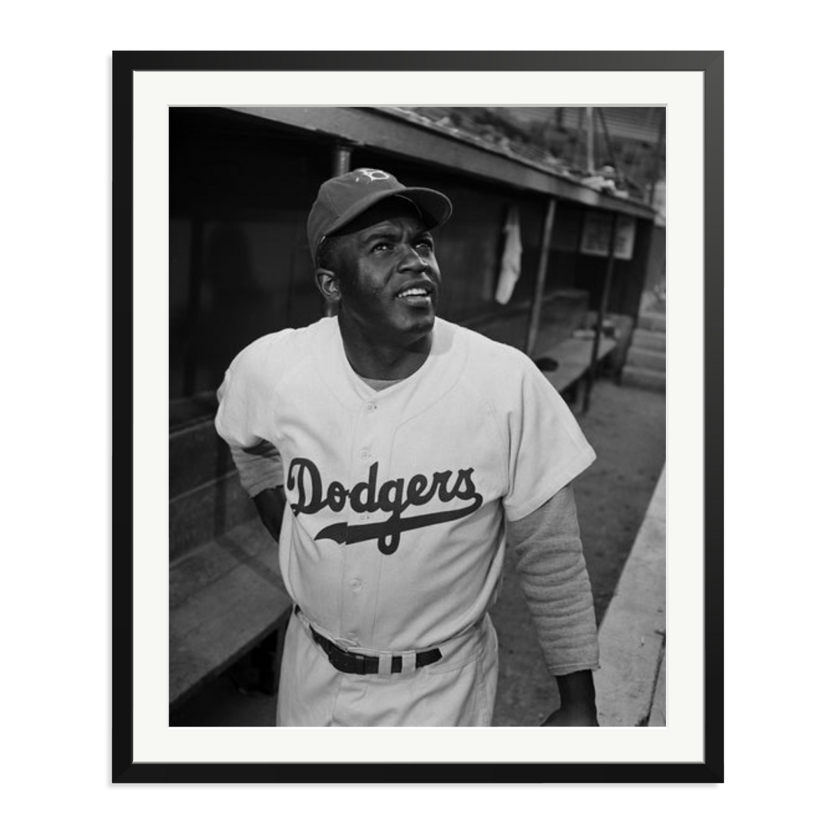 Jackie Robinson 1950 Framed Print Black XXL