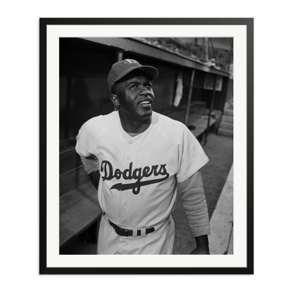 Jackie Robinson 1950 Framed Print Black XXL