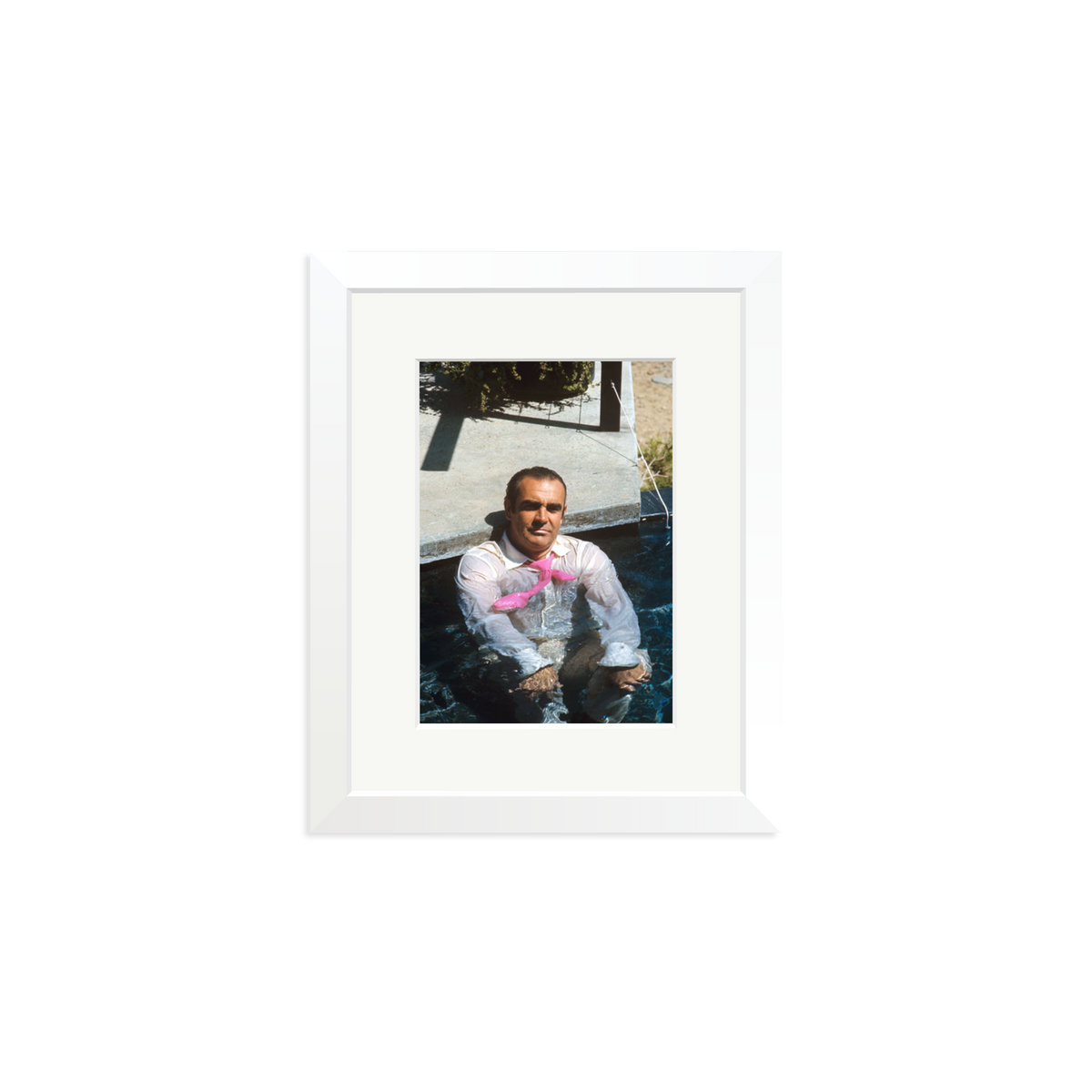 Sean Connery 'Diamonds Are Forever' Print White Small