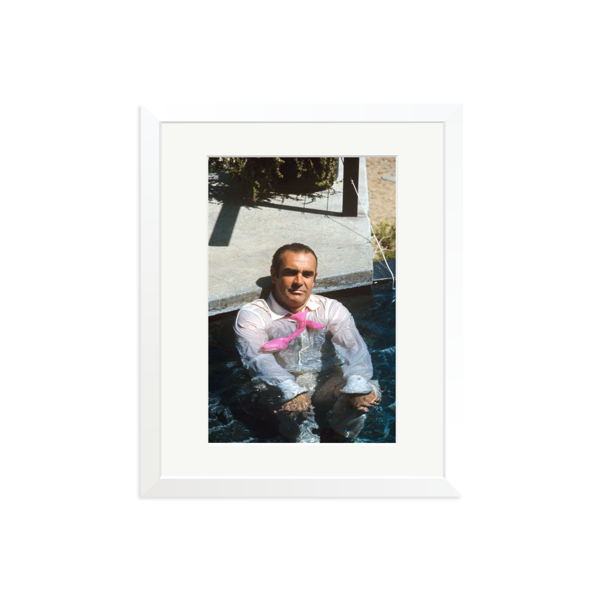 Sean Connery 'Diamonds Are Forever' Print White Medium