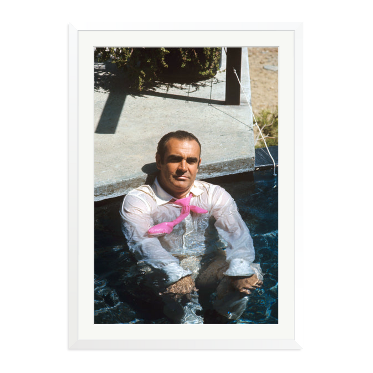 Sean Connery 'Diamonds Are Forever' Print White XXL