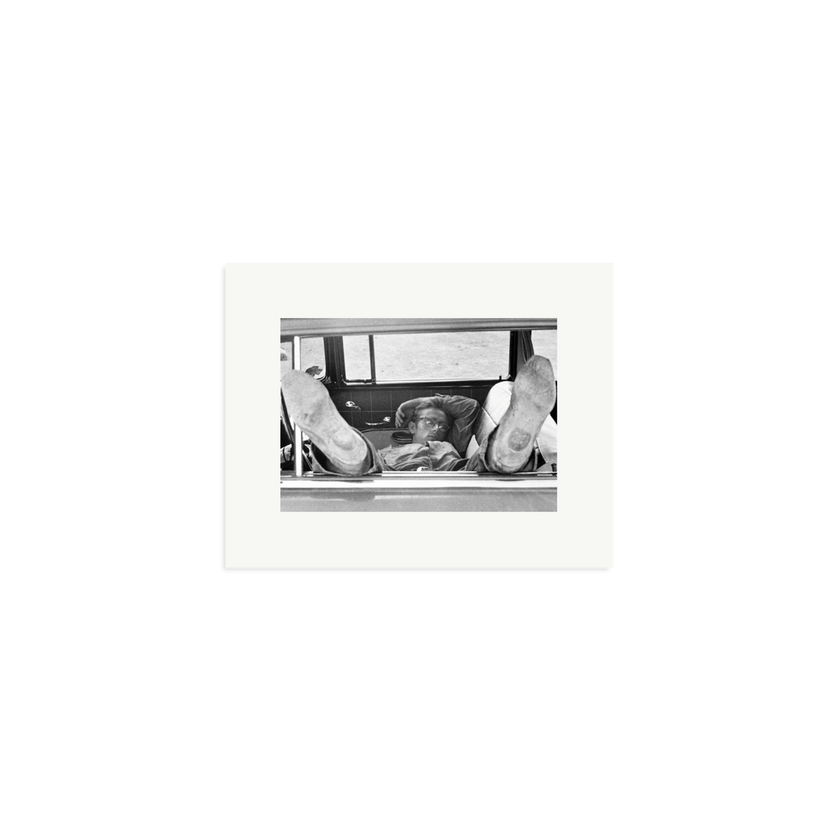 James Dean 'Chilling in The Car' Framed Print Print Only Small