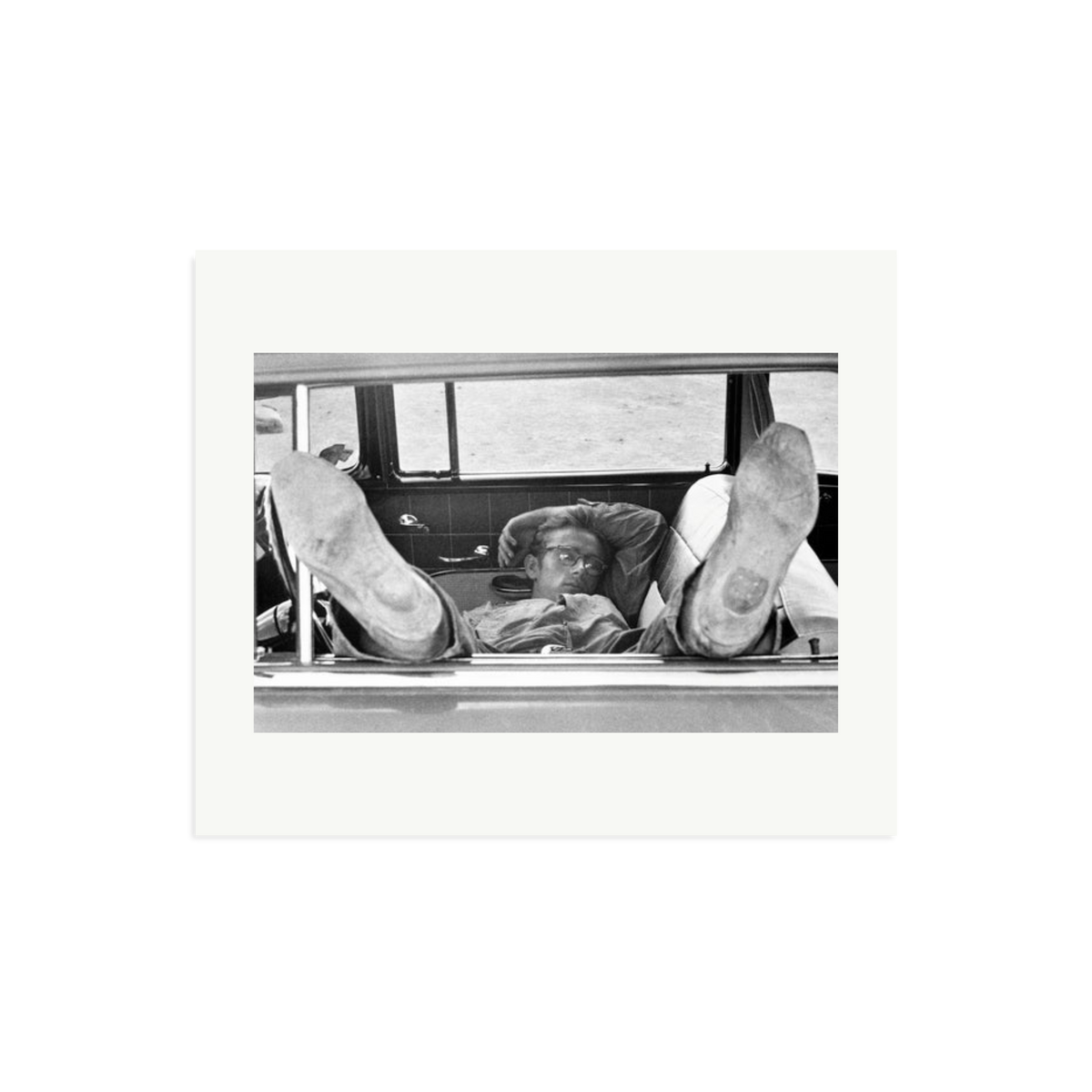 James Dean 'Chilling in The Car' Framed Print Print Only Large