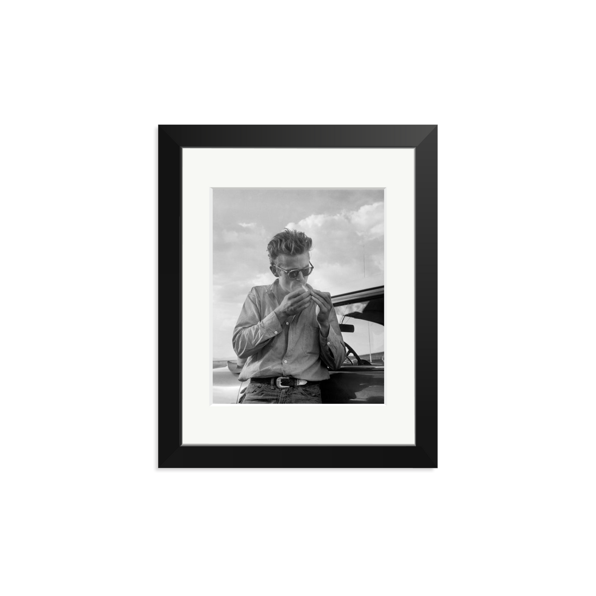James Dean Framed Print Black Small