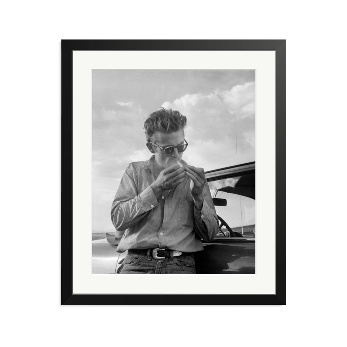 James Dean Framed Print Black Large