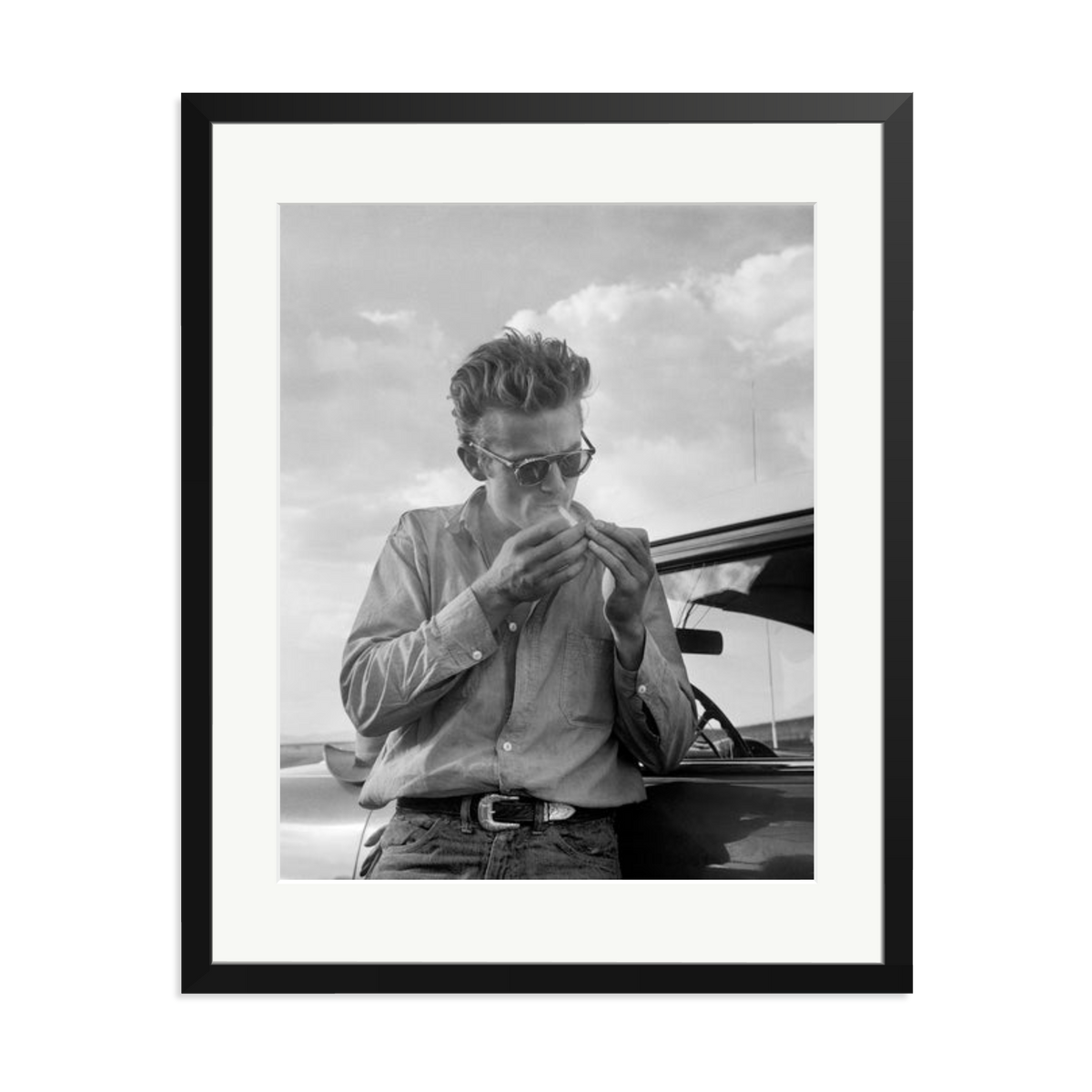 James Dean Framed Print Black XL
