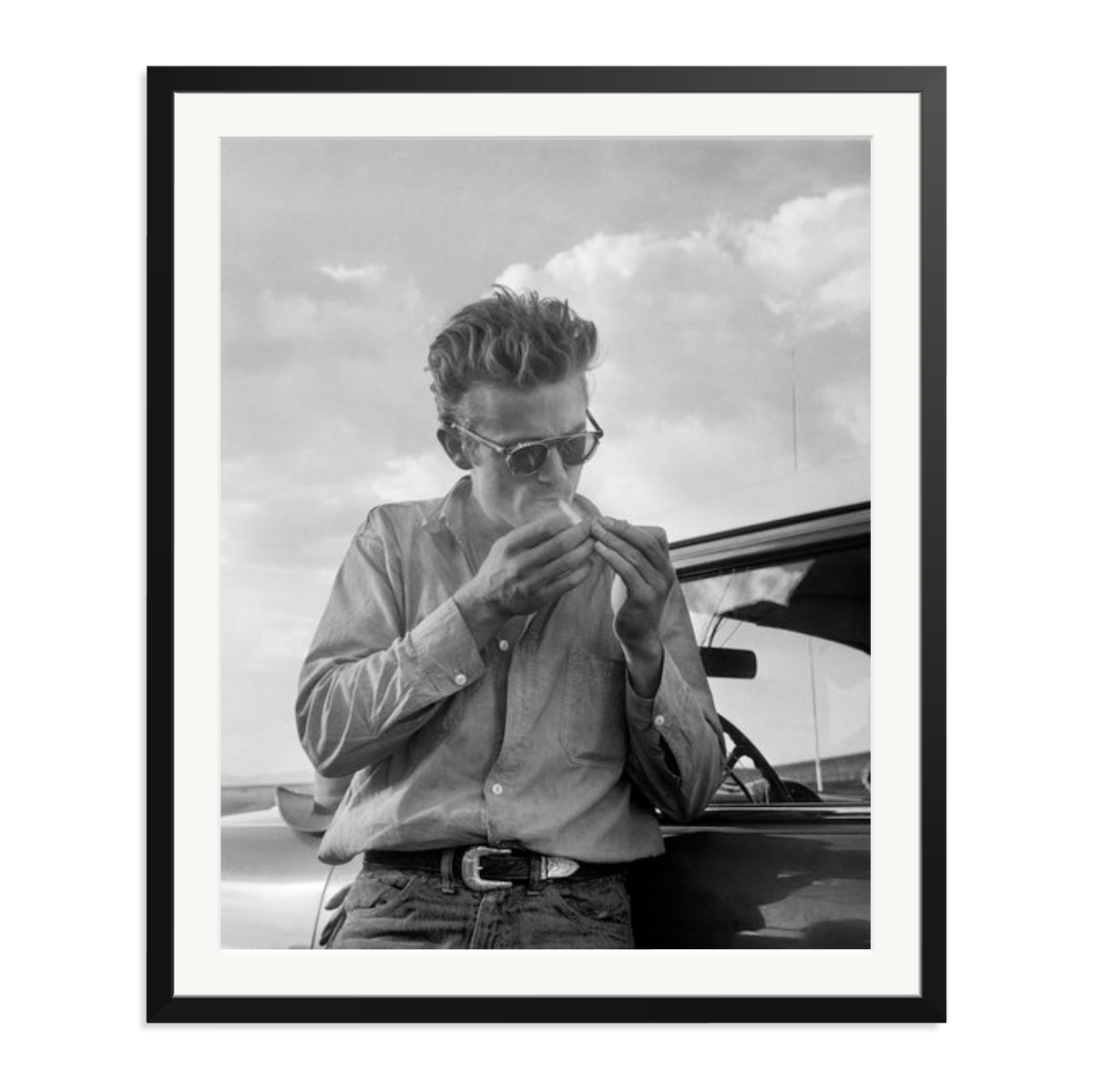 James Dean Framed Print Black XXL