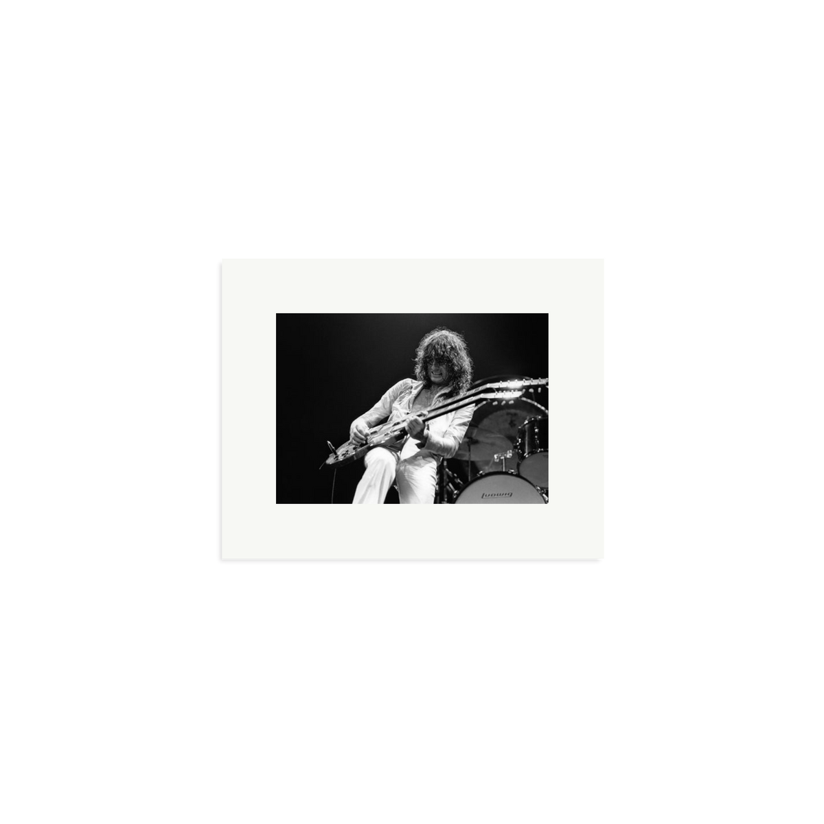Jimmy Page playing on tour 1977 Framed Print Print Only Small