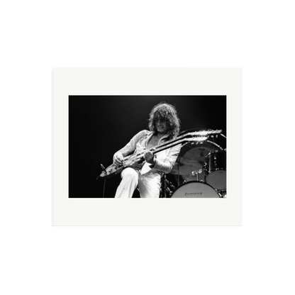 Jimmy Page playing on tour 1977 Framed Print Print Only Large