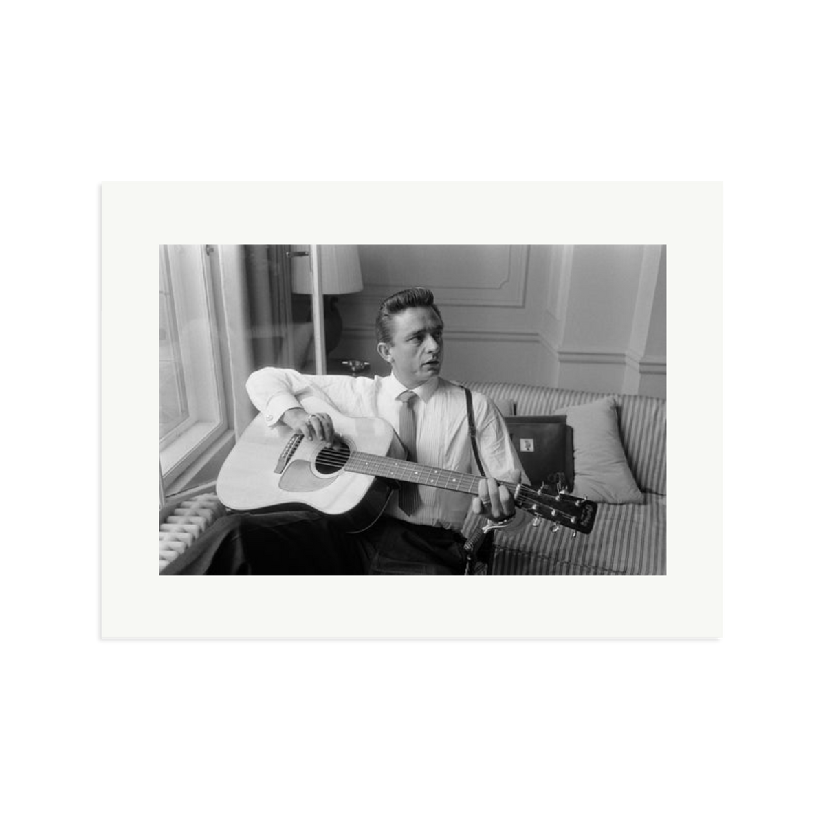 Johnny Cash at the Savoy Hotel Framed Print Print Only XL