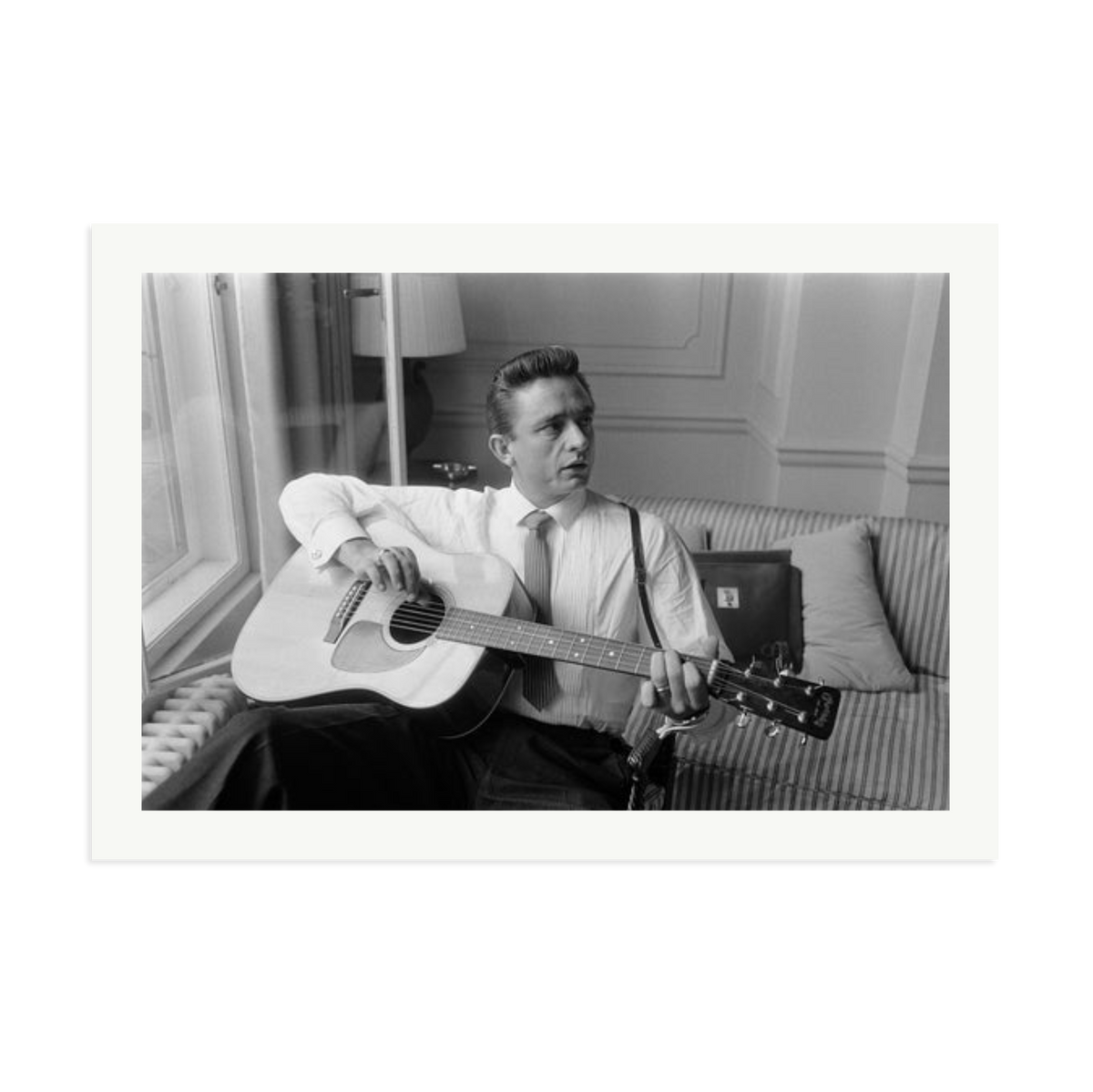 Johnny Cash at the Savoy Hotel Framed Print Print Only XXL