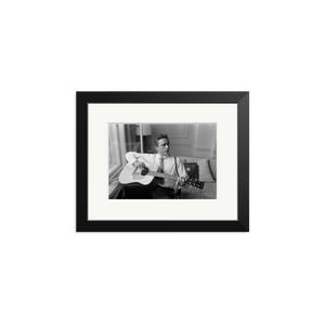Johnny Cash at the Savoy Hotel Framed Print Black Small