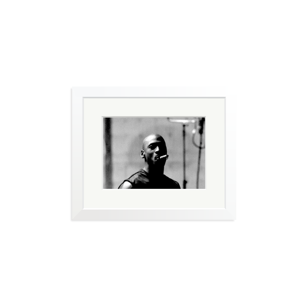 Michael Jordan Framed Print White Small