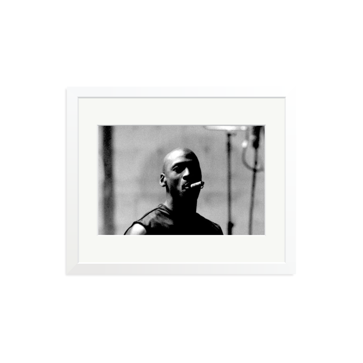 Michael Jordan Framed Print White Medium