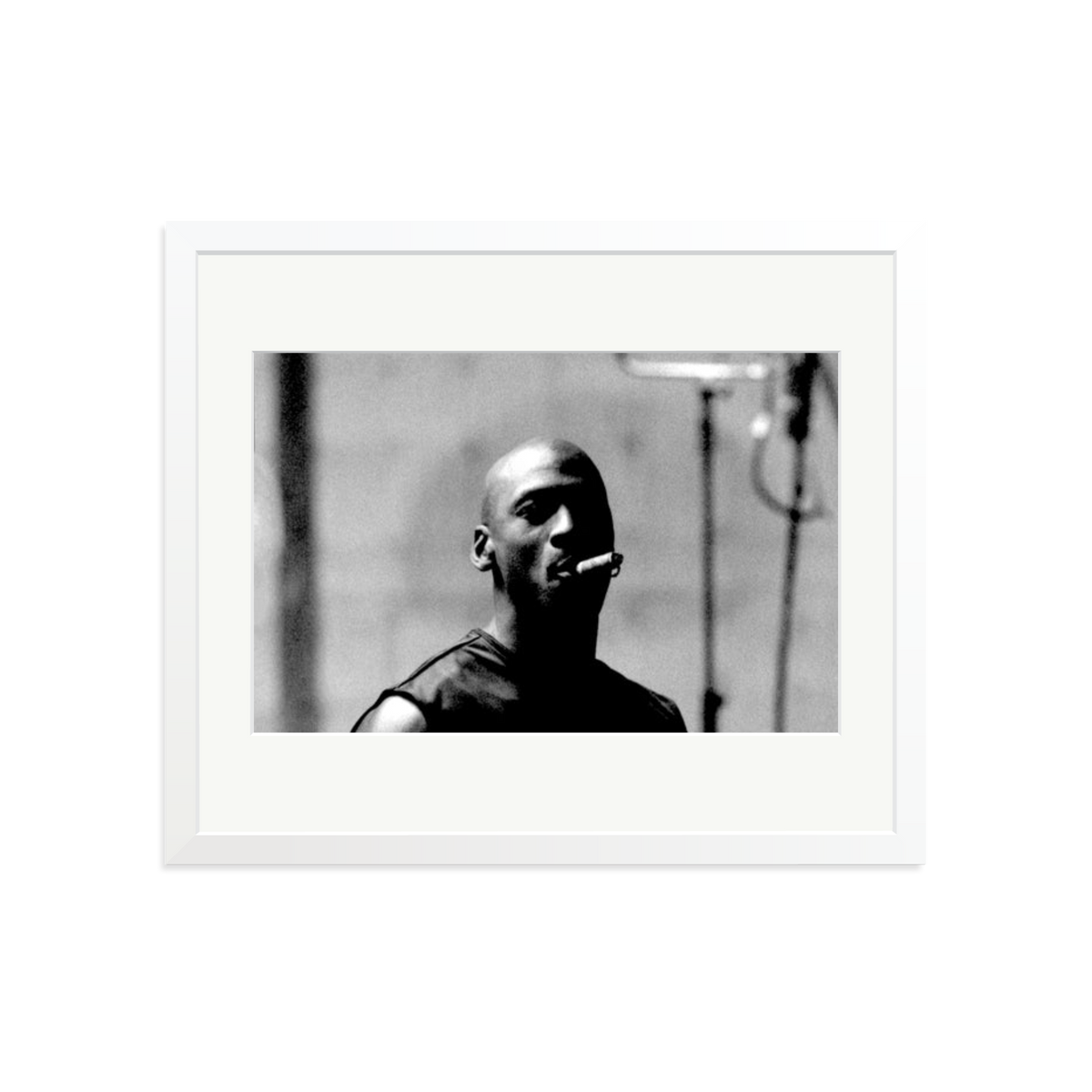 Michael Jordan Framed Print White Large