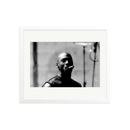 Michael Jordan Framed Print White Large