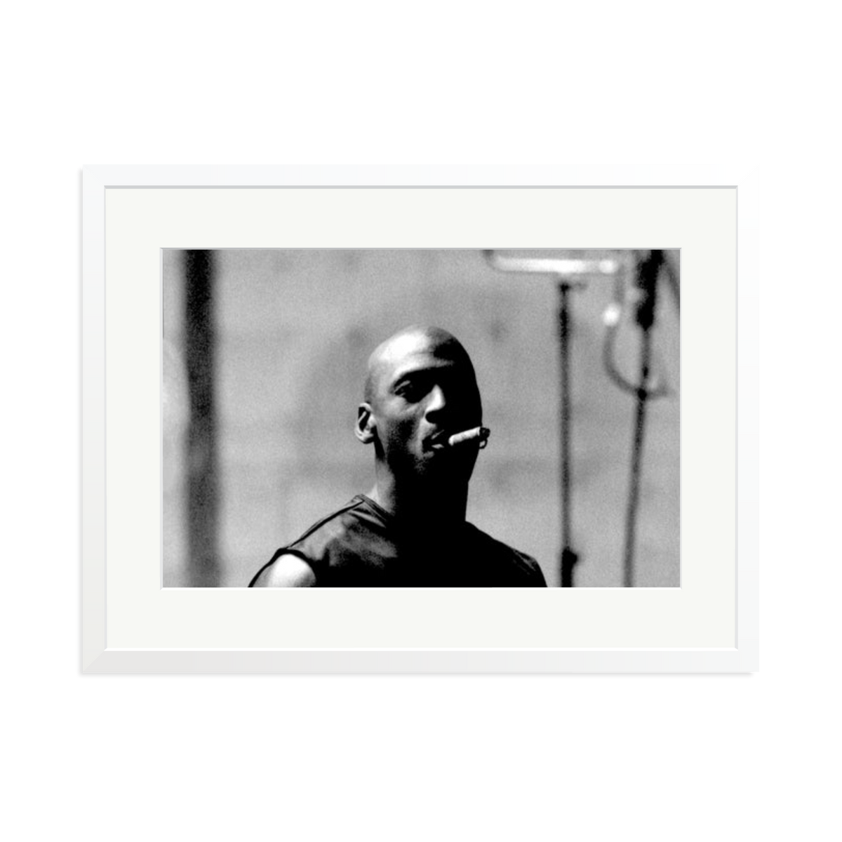 Michael Jordan Framed Print White XL