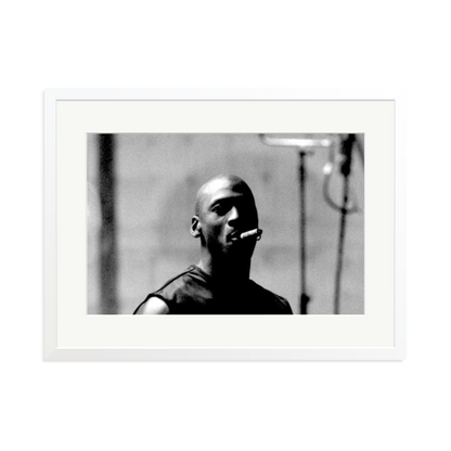 Michael Jordan Framed Print White XL