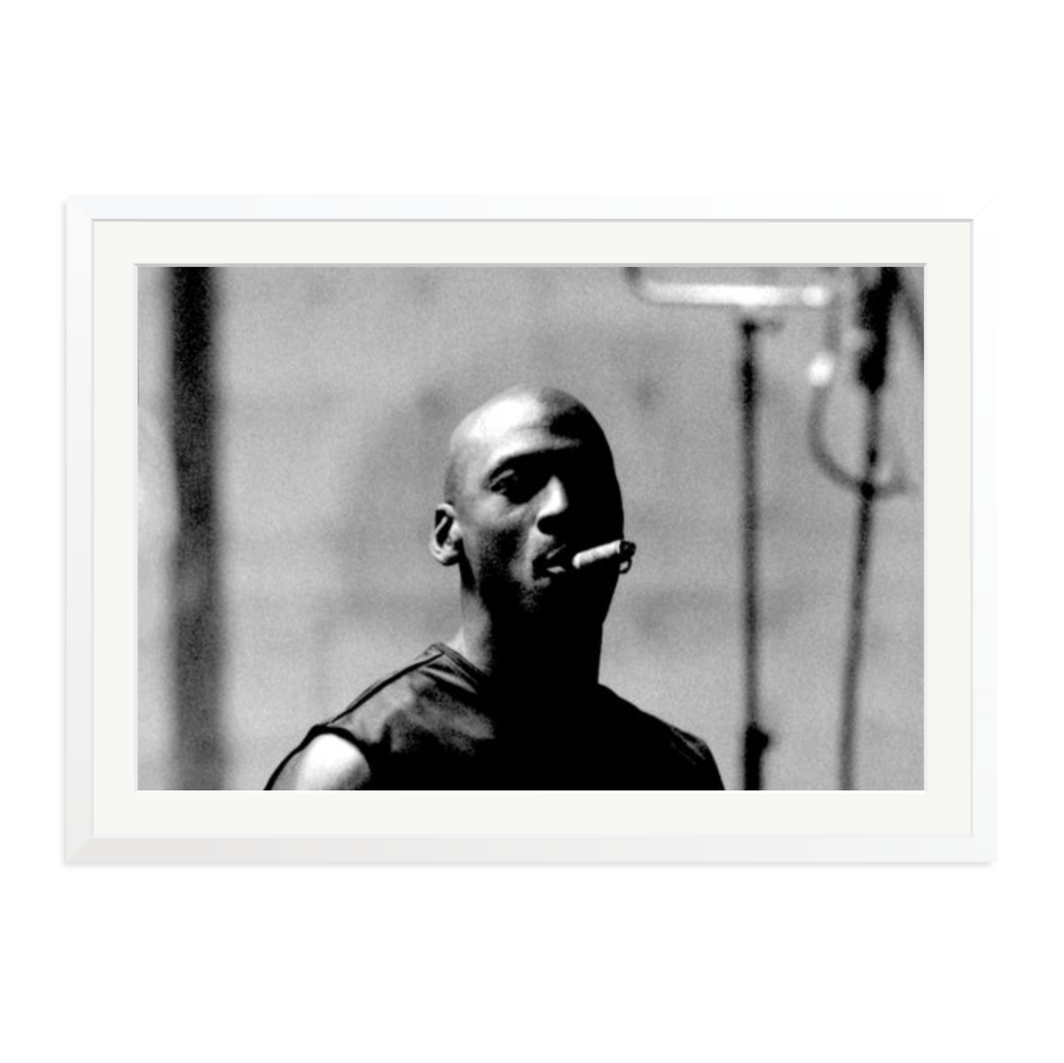 Michael Jordan Framed Print White XXL