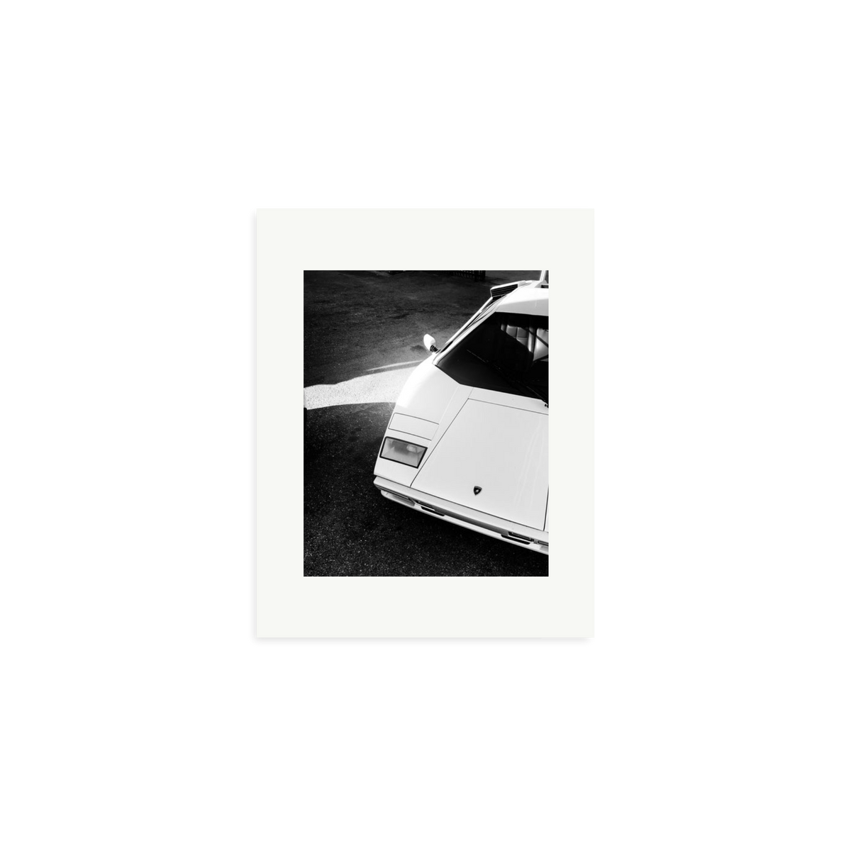 Lamborghini Countach in LA Framed Print Print Only Small