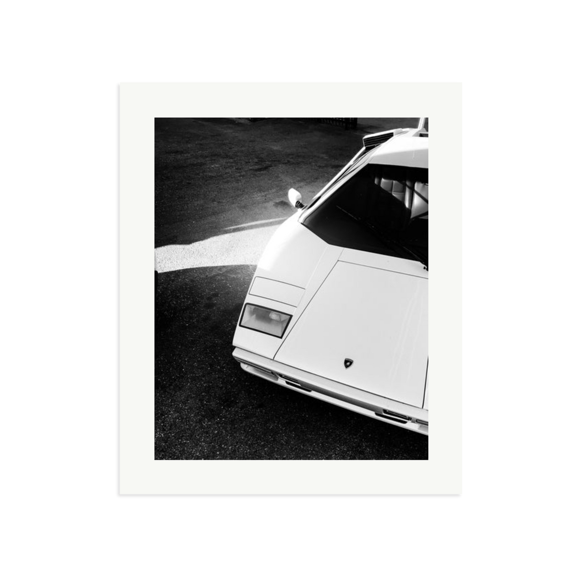 Lamborghini Countach in LA Framed Print Print Only Large