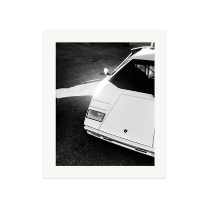 Lamborghini Countach in LA Framed Print Print Only Large